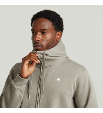 G-Star Felpa con cappuccio e zip Premium Core beige verdastro