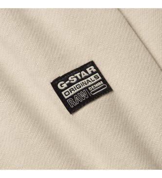 G-Star Gestufter Saum Entspanntes beige Sweatshirt
