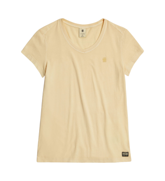 G-Star T-shirt overdyed Eyben Slim 2.0 amarela