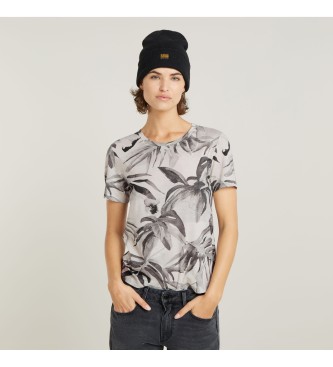 G-Star Camiseta Palm Tree Allover gris