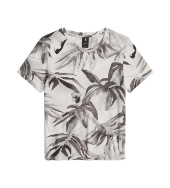 G-Star Camiseta Palm Tree Allover gris