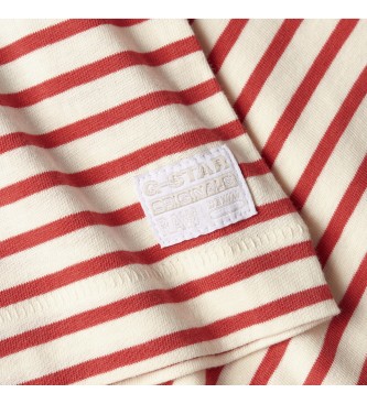G-Star Stripe Boxy T-shirt red