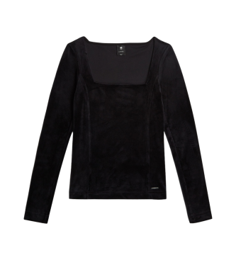 G-Star Top ajust en velours  noir