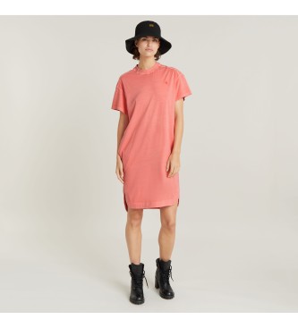 G-Star Luźna sukienka Overdyed w kolorze różowym