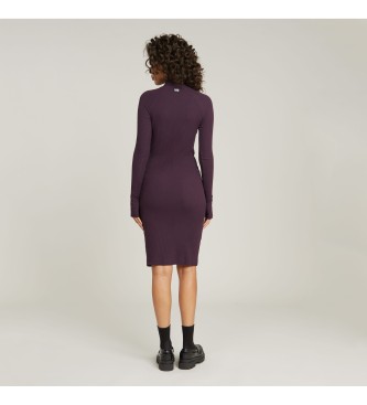 G-Star Rib Slim dress lilac