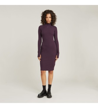 G-Star Rib Slim dress lilac