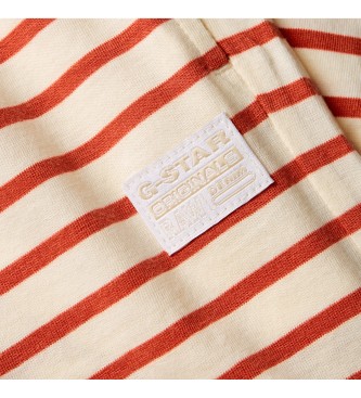 G-Star Vestido Striped Loose T-Shirt rojo