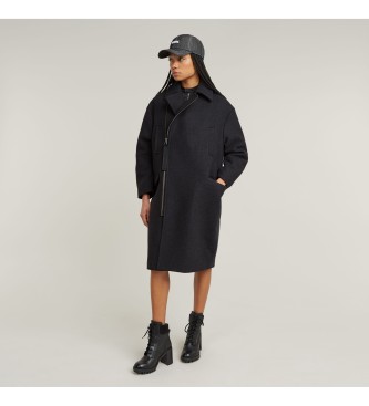 G-Star Cappotto cocoon con zip nero