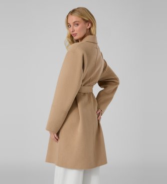 Guess Cappotto Rosa con cintura beige