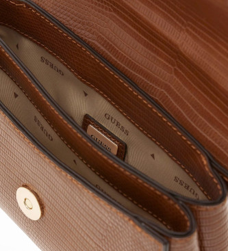 Guess Mini bolsa de ombro castanha Melinda
