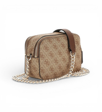 Guess Saco de ombro Mini Noelle castanho