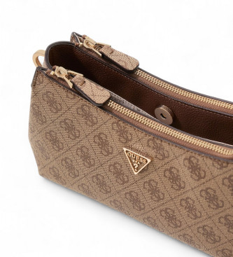 Guess Saco de ombro Mini Noelle castanho