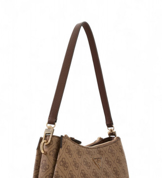 Guess Saco de ombro Mini Noelle castanho