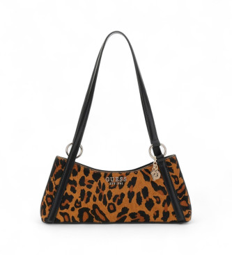 Guess Bolso al hombro Domitilla de piel autntica animalprint