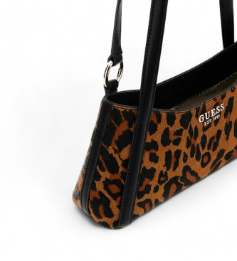 Guess Bolso al hombro Domitilla de piel autntica animalprint