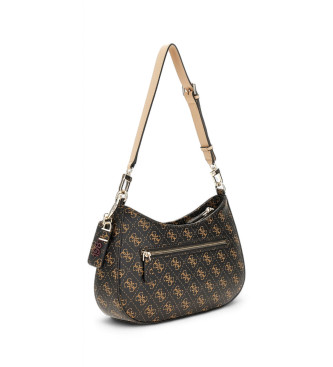 Guess Shoulder bag noelle with logo 4g brown