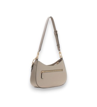 Guess Schoudertas Noelle saffiano beige