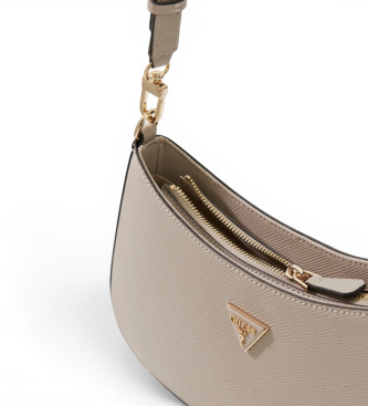Guess Schoudertas Noelle saffiano beige