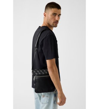 Guess Black Berlin flat crossbody bag