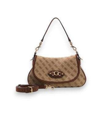 Guess Bolsa de ombro com aba Samantha bege