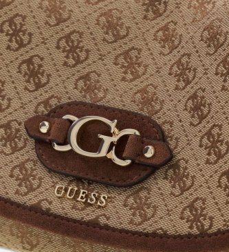 Guess Bolsa de ombro com aba Samantha bege