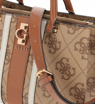 Guess Bolso de mano Erenia con logotipo 4G marrn