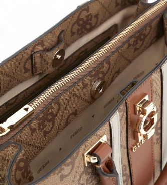 Guess Bolso de mano Erenia con logotipo 4G marrn
