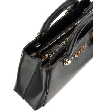 Guess Bolsa de mo em saffiano preto