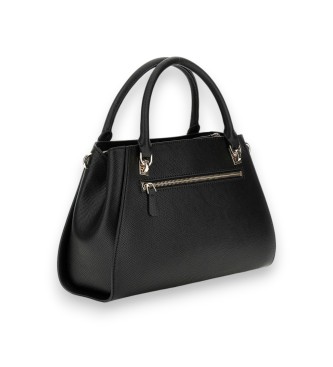 Guess Bolso de mano Noelle saffiano negro