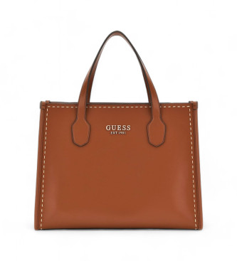 Guess Borsa Silvana con cuciture marroni