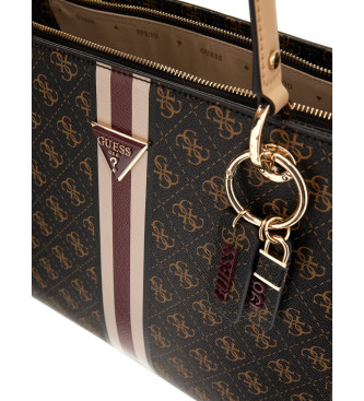 Guess Sac  main noelle avec logo 4g marron