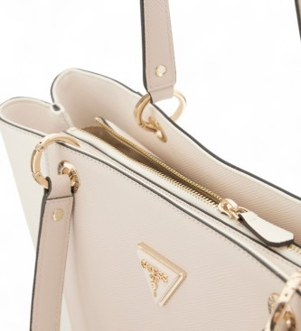 Guess Noelle Saffiano beige tote bag