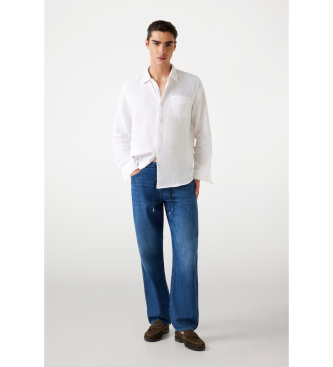 Guess Chemise en lin blanc