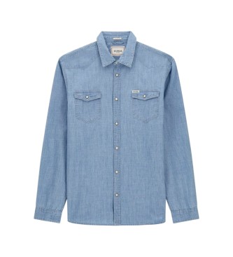 Guess Chemise Truckee Manches Longues bleu