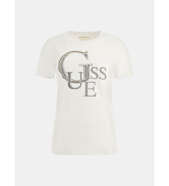 Guess Vit glnsande T-shirt