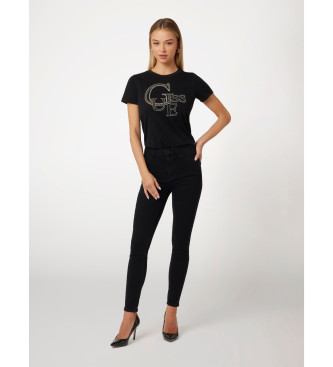 Guess Svart glnsande T-shirt