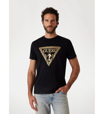 Guess T-shirt Chain Tri Logo schwarz