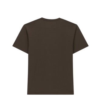 Guess Braunes Classic T-Shirt mit kurzen Ärmeln