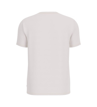 Guess T-shirt z dużą beżową aplikacją na plecach