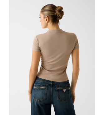 Guess Majica z rjavim logotipom 4G