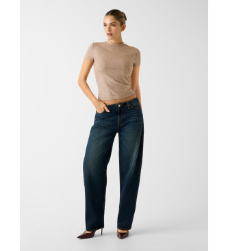 Guess Majica z rjavim logotipom 4G