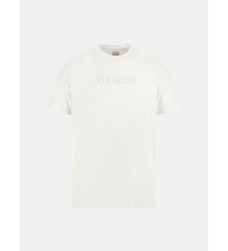 Guess T-shirt con logo ricamato bianco