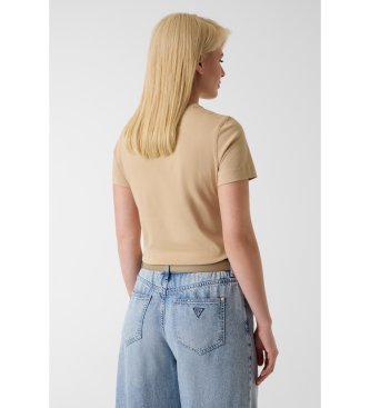 Guess Beige beaded logo t-shirt