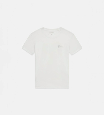 Guess Camiseta com logo de strass branco