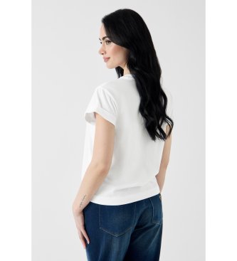 Guess White rhinestone logo t-shirt