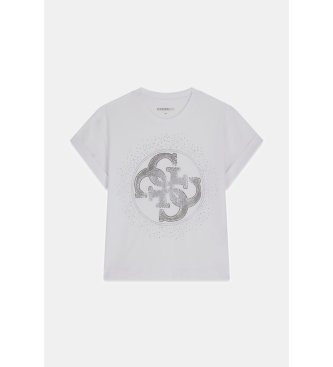 Guess White rhinestone logo t-shirt