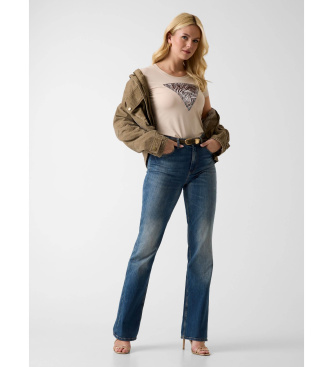 Guess Beige triangle logo t-shirt