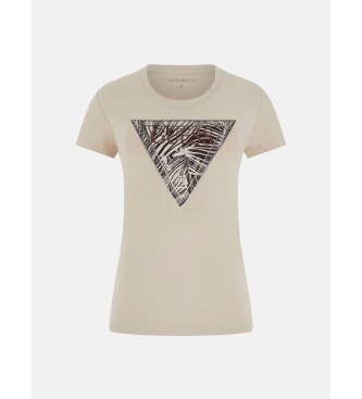 Guess Beige triangle logo t-shirt