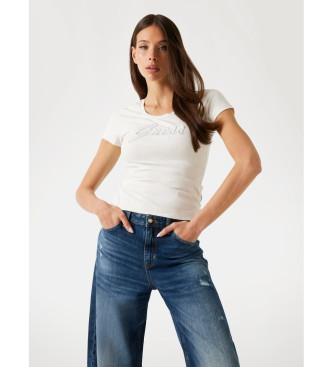 Guess Camiseta con logotipo bordado beige