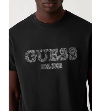 Guess T-Shirt mit schwarzem gesticktem Logo